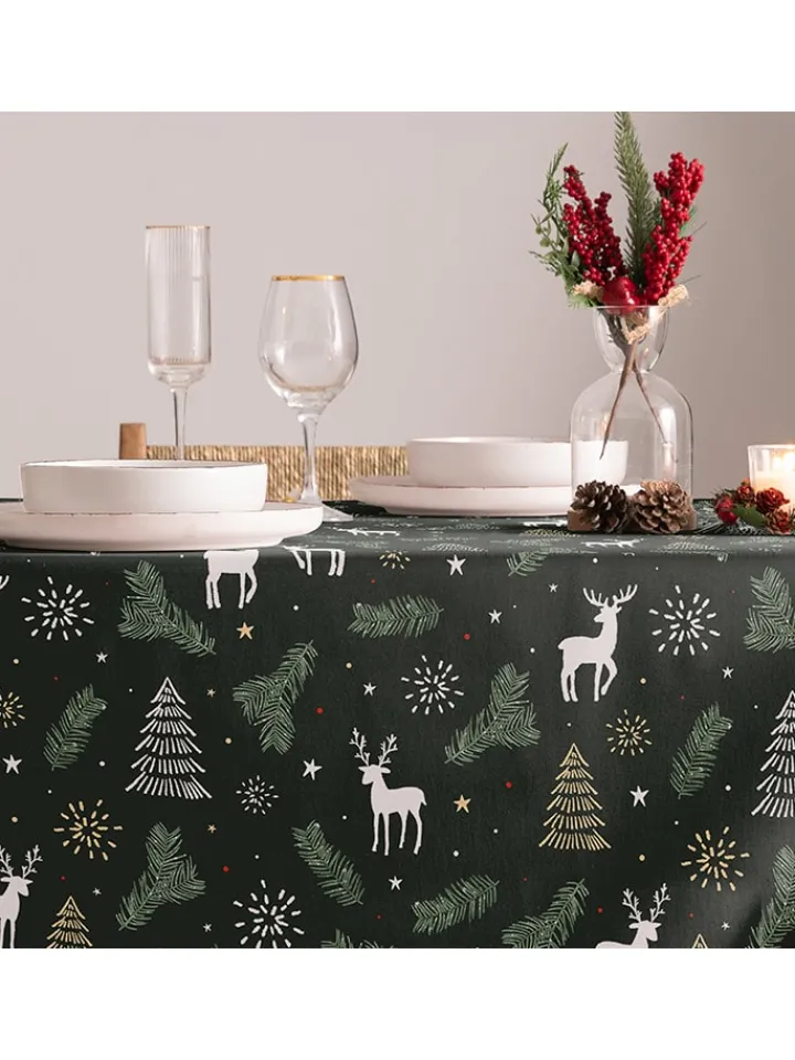 Mint Rugs Tisch- & Küchentextilien|Küchentextilien<Tischdecke "Christmas Santa" in Grün