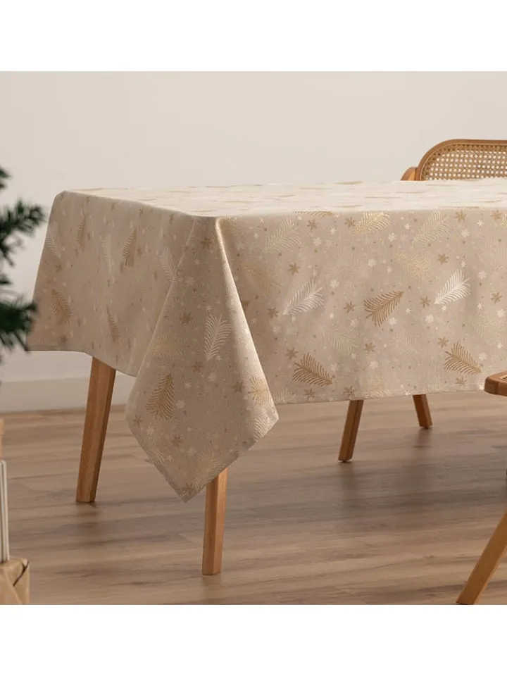GAMUSI Küchentextilien|Tisch- & Küchentextilien<Tischdecke "Christree" in Beige/ Gold