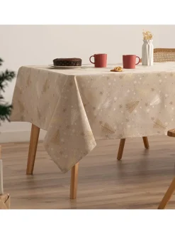 GAMUSI Küchentextilien|Tisch- & Küchentextilien<Tischdecke "Christree" in Beige/ Gold