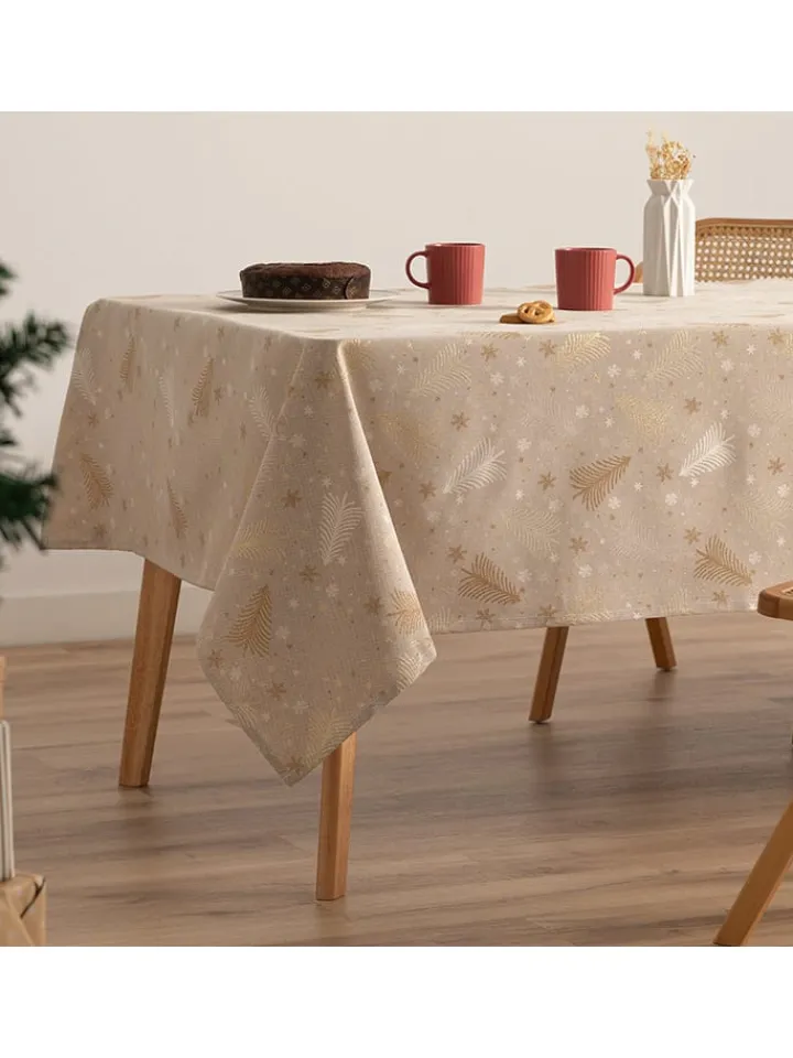 GAMUSI Küchentextilien|Tisch- & Küchentextilien<Tischdecke "Christree" in Beige/ Gold