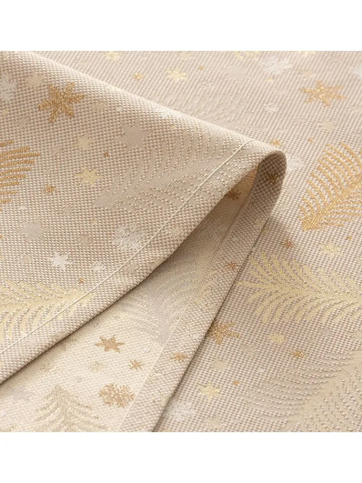 GAMUSI Küchentextilien|Tisch- & Küchentextilien<Tischdecke "Christree" in Beige/ Gold