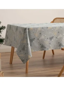 GAMUSI Küchentextilien<Tischdecke "Christree" in Blau/ Gold