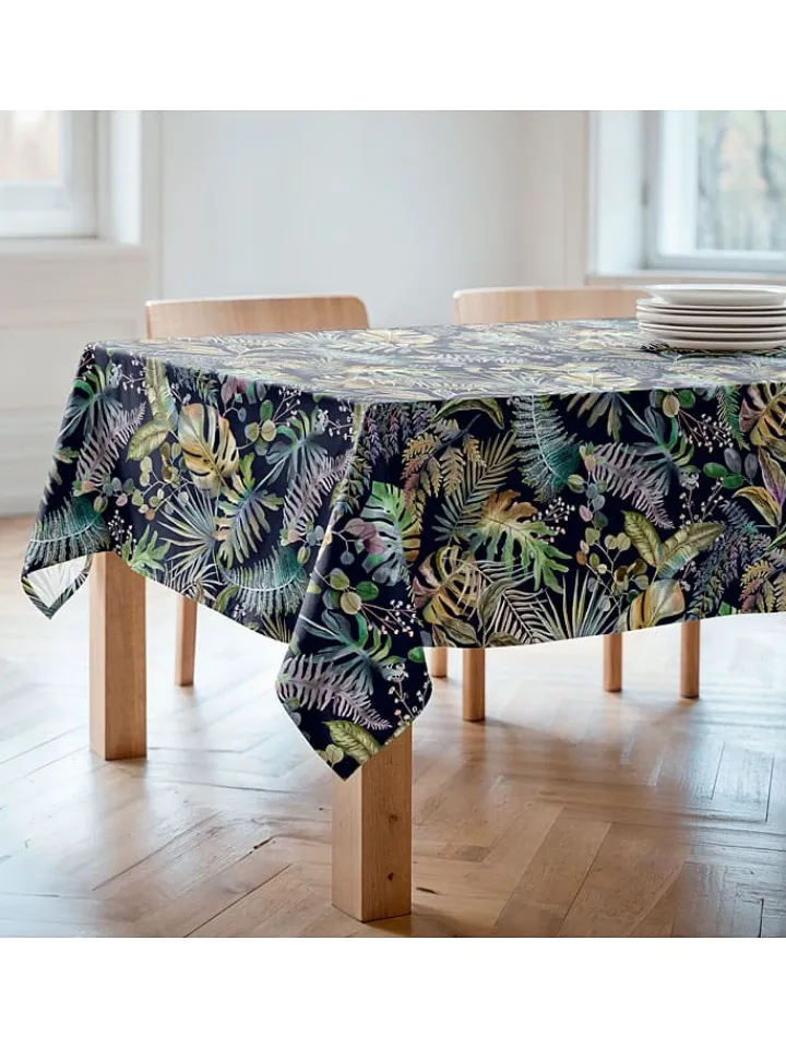 Mint Rugs Küchentextilien<Tischdecke "Floral And Tropical Ela" in Schwarz/ Grün