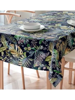 Mint Rugs Küchentextilien<Tischdecke "Floral And Tropical Ela" in Schwarz/ Grün