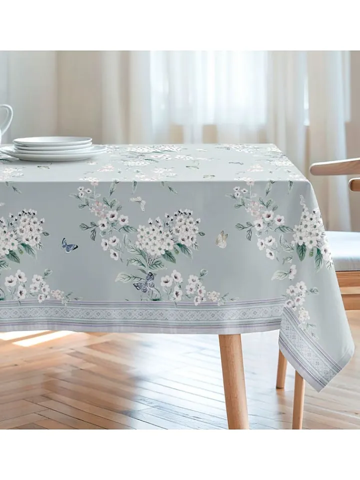 Mint Rugs Küchentextilien|Tisch- & Küchentextilien<Tischdecke "Floral And Tropical Galan" in Türkis/ Weiß