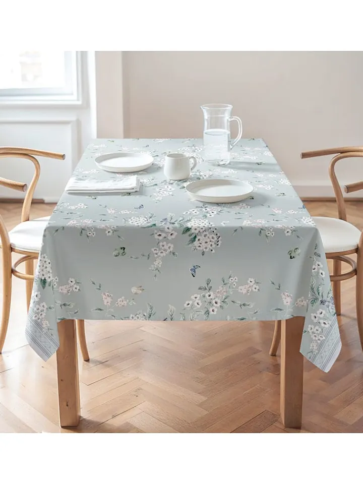Mint Rugs Küchentextilien|Tisch- & Küchentextilien<Tischdecke "Floral And Tropical Galan" in Türkis/ Weiß