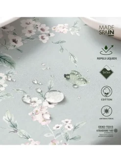 Mint Rugs Küchentextilien|Tisch- & Küchentextilien<Tischdecke "Floral And Tropical Galan" in Türkis/ Weiß