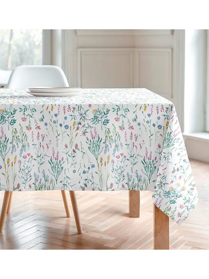 Mint Rugs Küchentextilien|Tisch- & Küchentextilien<Tischdecke "Floral And Tropical Elinor" in Weiß/ Grün/ Blau