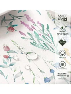 Mint Rugs Küchentextilien|Tisch- & Küchentextilien<Tischdecke "Floral And Tropical Elinor" in Weiß/ Grün/ Blau