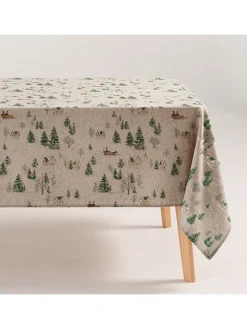 GAMUSI Küchentextilien<Tischdecke "Glint" in Creme/ Grün