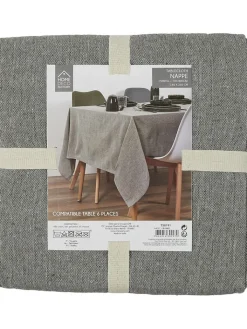 THE HOME DECO FACTORY Küchentextilien<Tischdecke in Khaki - (L)250 x (B)140 cm