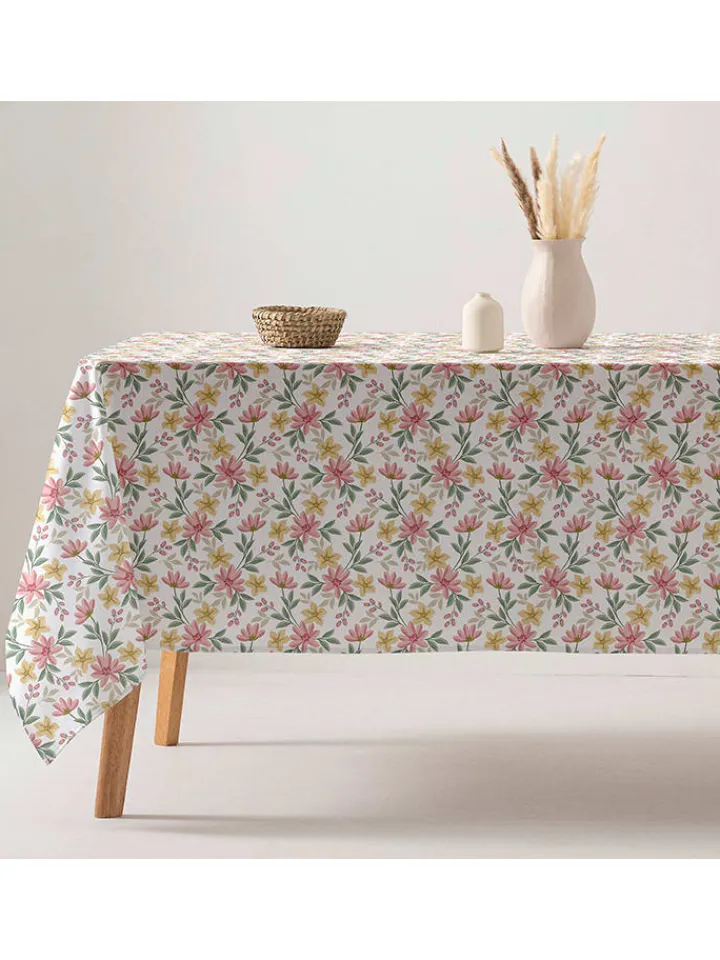 GAMUSI Küchentextilien<Tischdecke "Levantia" in Rosa/ Gelb/ Grün