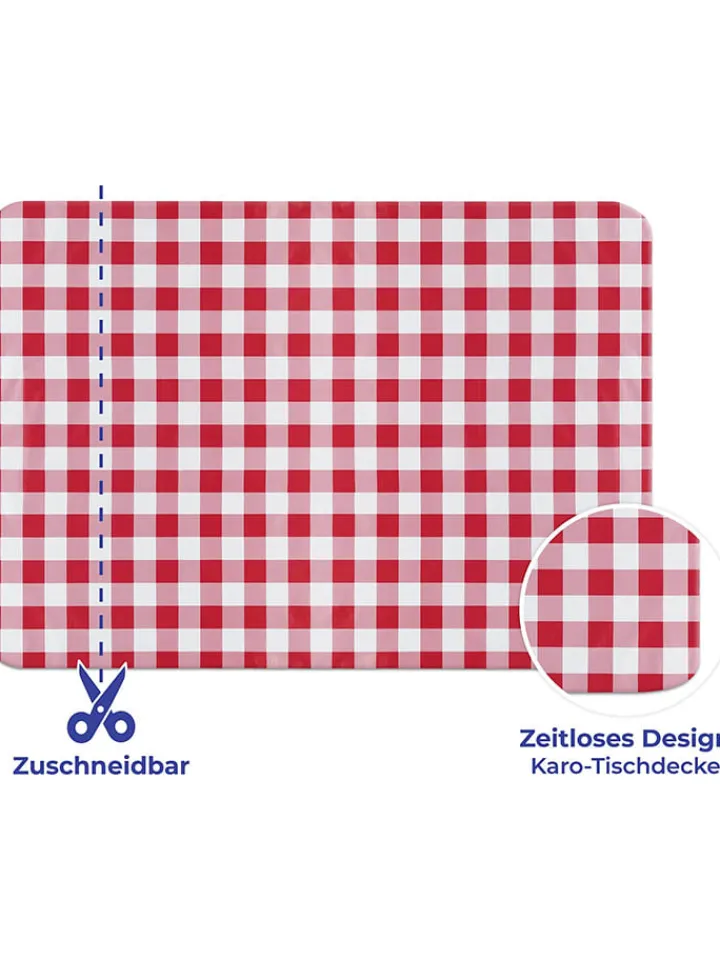 Wenko Küchentextilien|Tisch- & Küchentextilien<Tischdecke "Maximex" in Rot - (L)180 x (B)140 cm