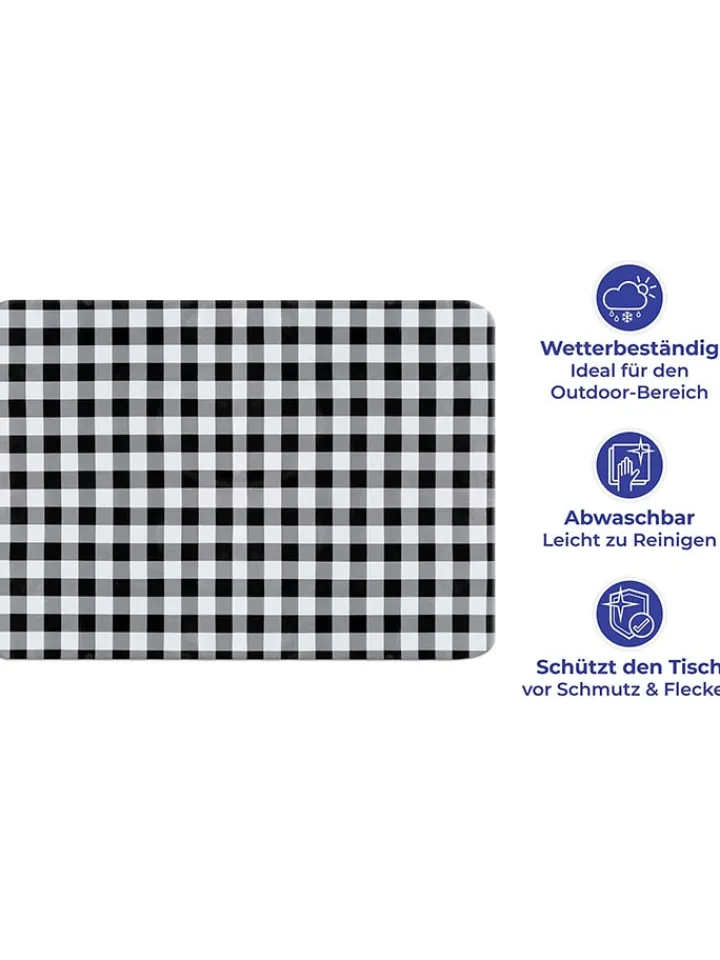 Wenko Küchentextilien|Tisch- & Küchentextilien<Tischdecke "Maximex" in Schwarz/ Weiß - (L)180 x (B)140 cm
