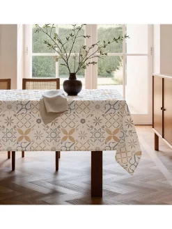 Mint Rugs Tisch- & Küchentextilien<Tischdecke "Nordic Tile" in Creme/ Senf