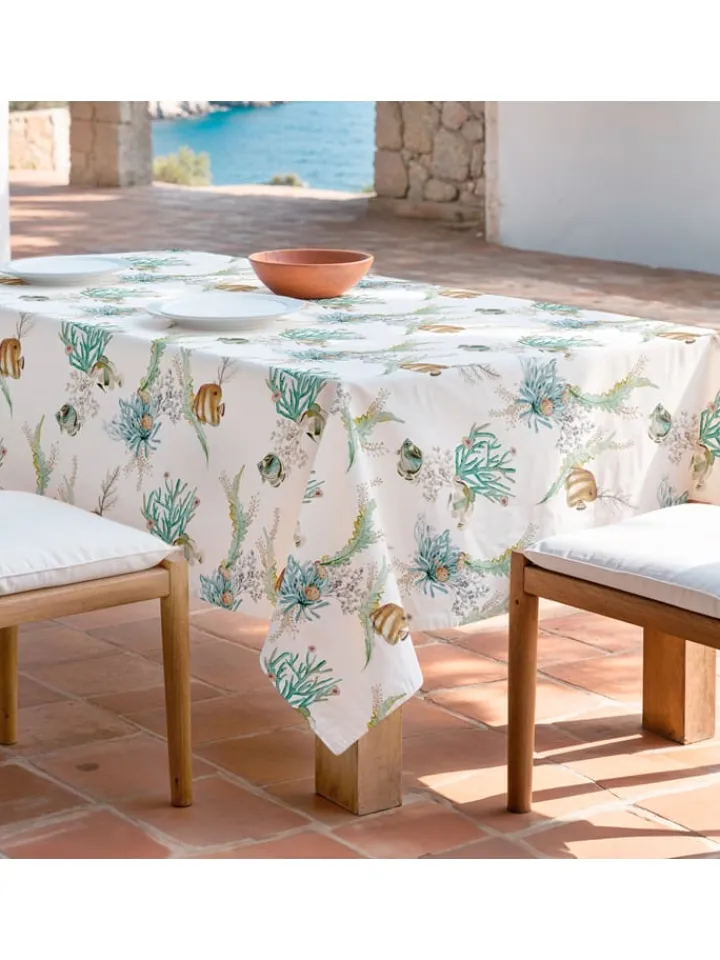 Mint Rugs Küchentextilien|Tisch- & Küchentextilien<Tischdecke "Summer Special Formentera" in Weiß/ Türkis