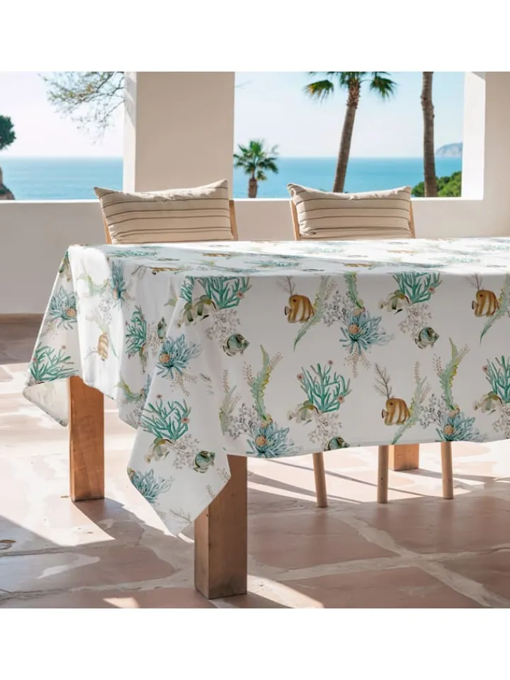 Mint Rugs Küchentextilien|Tisch- & Küchentextilien<Tischdecke "Summer Special Formentera" in Weiß/ Türkis