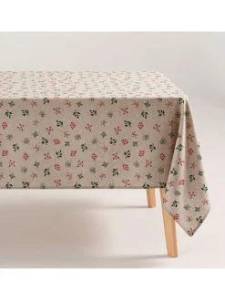 GAMUSI Küchentextilien<Tischdecke "Velno" in Creme/ Rot/ Grün