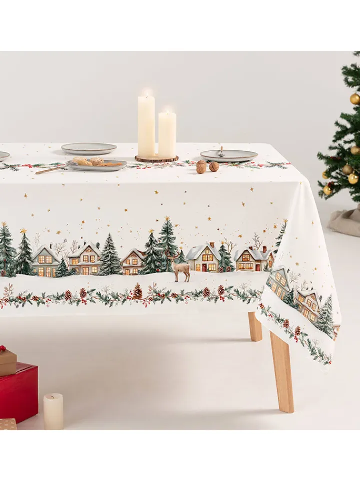 GAMUSI Küchentextilien|Tisch- & Küchentextilien<Tischdecke "Winset" in Weiß/ Grün/ Rot