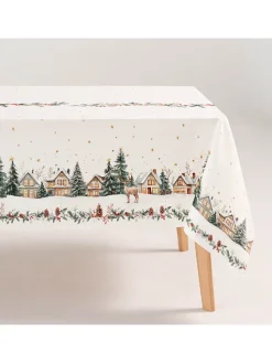 GAMUSI Küchentextilien|Tisch- & Küchentextilien<Tischdecke "Winset" in Weiß/ Grün/ Rot