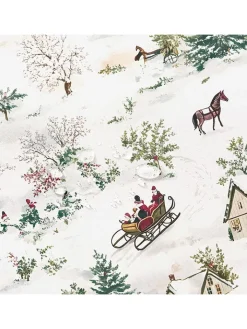 GAMUSI Küchentextilien<Tischdecke "Yulvin" in Weiß/ Grün/ Hellbraun