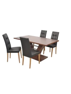 möbel-direkt Möbel-Sets<Tischgruppe- 5teilig Madrid in schwarz