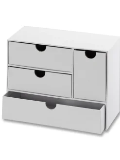 folia PAPER Kreativbedarf & Do-It-Yourself<Tischkommode in Weiß - (B)21 x (H)16 x (T)9,6 cm
