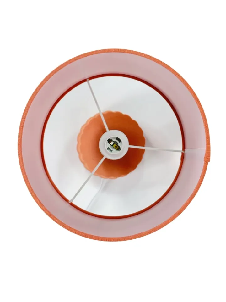 relaxdays Tischleuchten<Tischlampe in Terracotta - (H)42 x Ø 23 cm