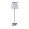 relaxdays Tischleuchten<Tischlampe in Weiß/ Silber - (H)47 x Ø 17 cm