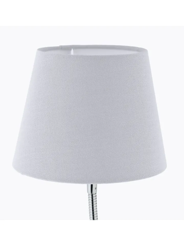relaxdays Tischleuchten<Tischlampe in Weiß/ Silber - (H)47 x Ø 17 cm