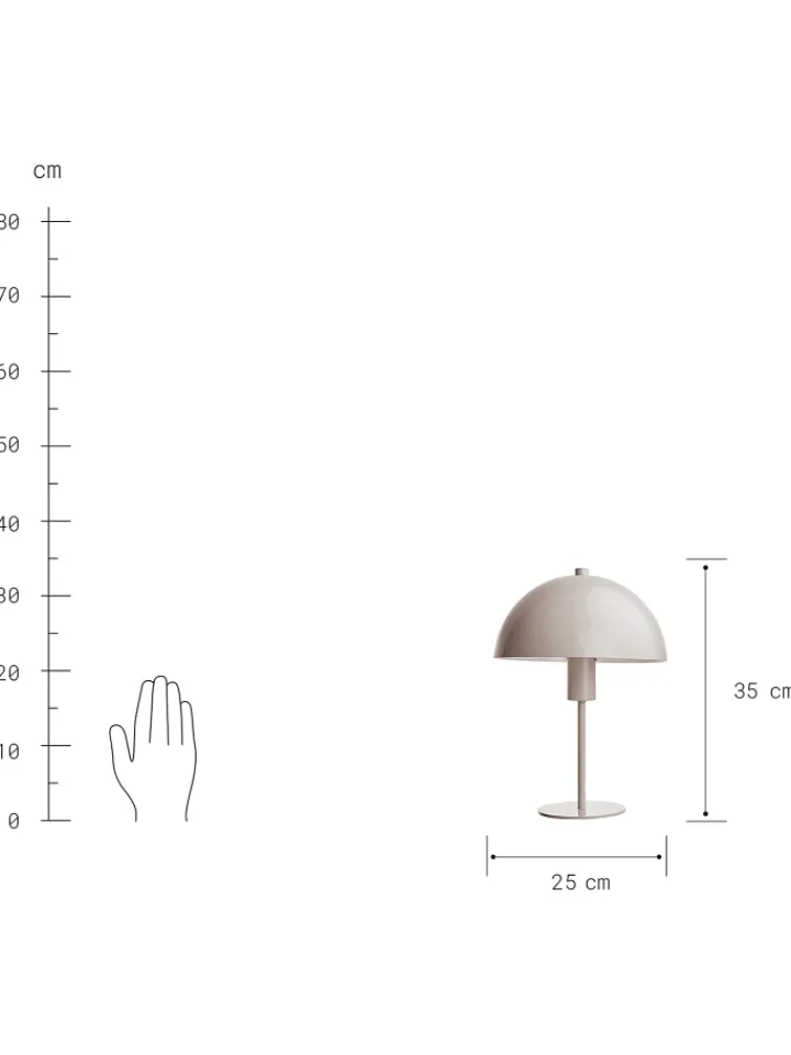Butlers Tischleuchten<Tischlampe TOPEE in Beige