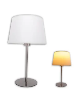 näve Tischleuchten<Tischleuchte "Bologna" in Chrom/ Weiß - (H)45 cm