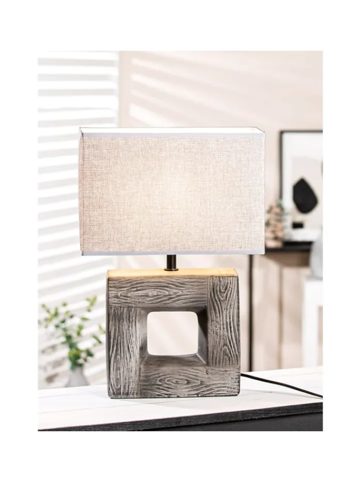 GILDE Leuchtmittel<Tischleuchte Carré grau - (H) 45cm