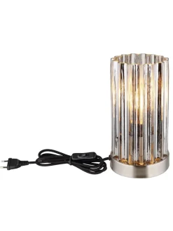 Globo lighting Tischleuchten<Tischleuchte "Cayden" in Silber - (H)21,5 x Ø 12 cm