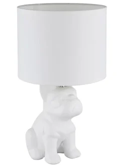 Globo lighting Tischleuchten<Tischleuchte ''Dogo'' in Weiß - (B)23,3 x (H)40 x (T)22 cm
