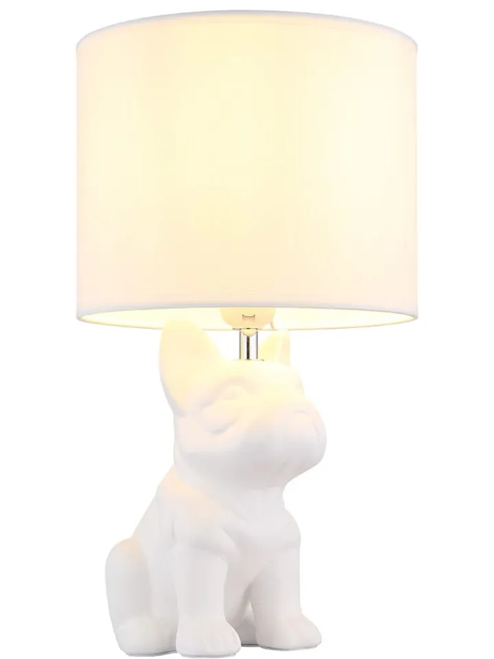 Globo lighting Tischleuchten<Tischleuchte ''Dogo'' in Weiß - (B)23,3 x (H)40 x (T)22 cm