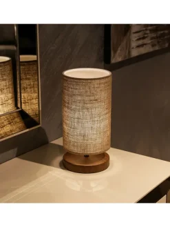 ABERTO DESIGN Tischleuchten<Tischleuchte in Beige/ Braun - (H)45 x Ø 25 cm