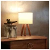 Opviq Tischleuchten<Tischleuchte in Beige/ Natur - (H)32 cm