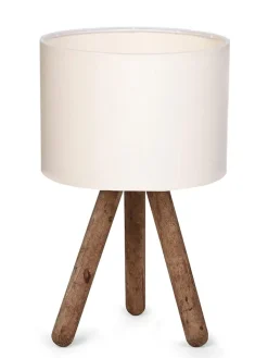 ABERTO DESIGN Tischleuchten<Tischleuchte in Braun/ Weiß - (H)32 cm