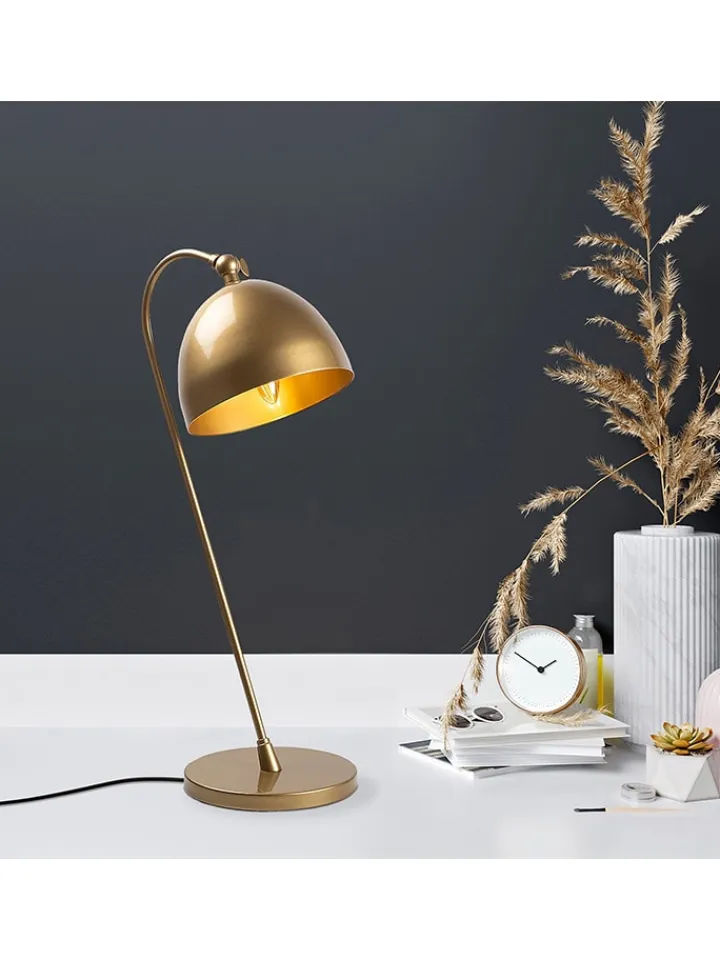 Opviq Tischleuchten<Tischleuchte in Gold - (H)54 x Ø 18 cm