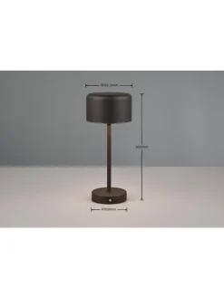 Reality Leuchten Tischleuchten<Tischleuchte JEFF in schwarz matt