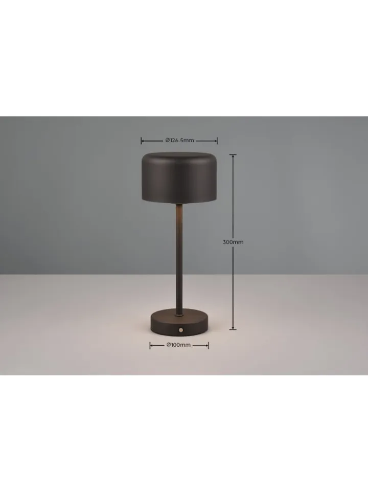 Reality Leuchten Tischleuchten<Tischleuchte JEFF in schwarz matt