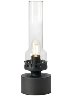 Marksljöd Tischleuchten<Tischleuchte "Kandella" in Schwarz/ Transparent - (H)31 x Ø 10,5 cm