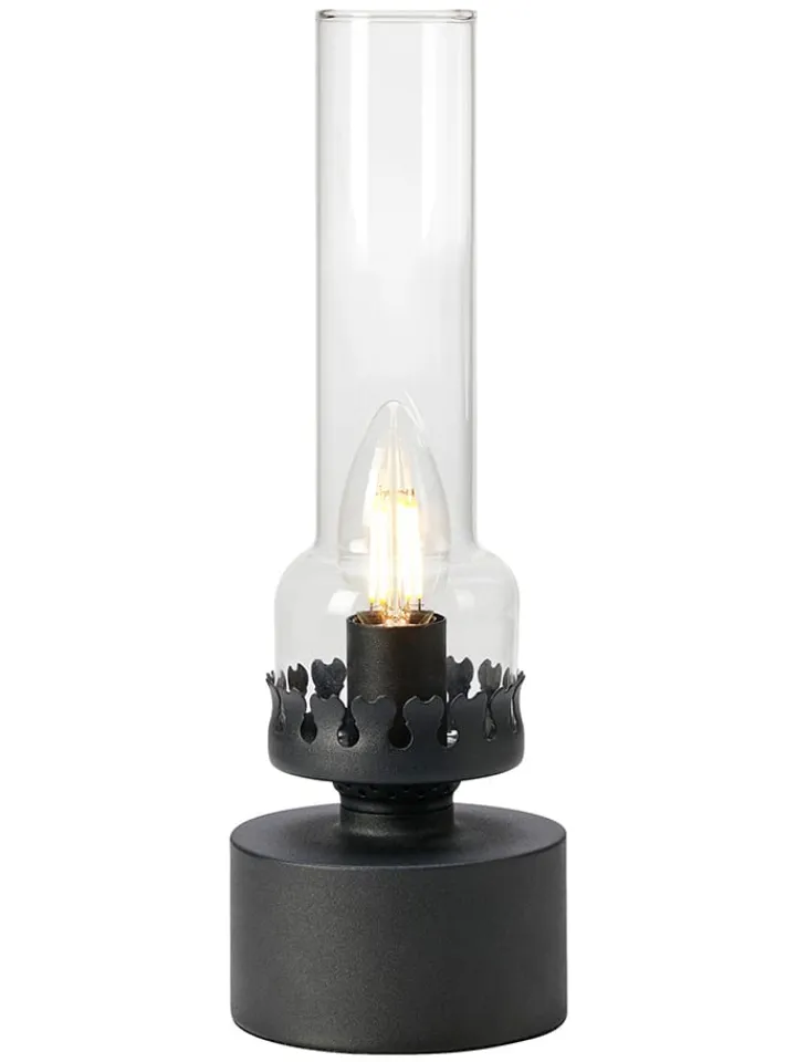 Marksljöd Tischleuchten<Tischleuchte "Kandella" in Schwarz/ Transparent - (H)31 x Ø 10,5 cm