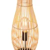 Globo lighting Tischleuchten<Tischleuchte "Laglio" in Hellbraun/ Schwarz - (H)47,5 x Ø 19,5 cm