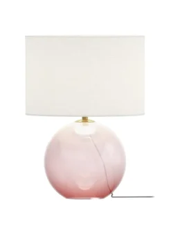 home24 Tischleuchten<Tischleuchte LUMENZA in Pink / Weiß