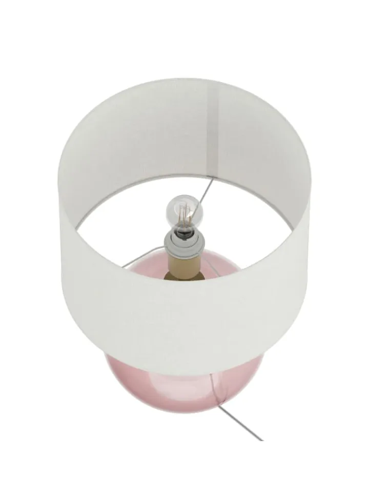 home24 Tischleuchten<Tischleuchte LUMENZA in Pink / Weiß