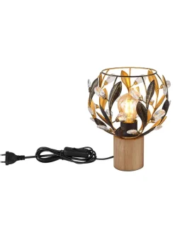 Globo lighting Tischleuchten<Tischleuchte "Mika" in Hellbraun/ Gold - (H)25 x Ø 20 cm