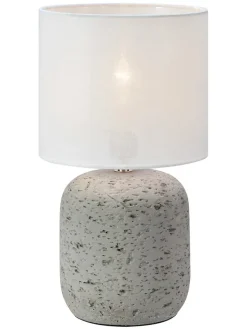 Marksljöd Tischleuchten<Tischleuchte "Montagna" in Grau/ Weiß - (H)33 x Ø 18 cm