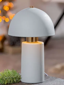 GILDE Tischleuchten<Tischleuchte "Mushroom" in Grau - (H)29 cm
